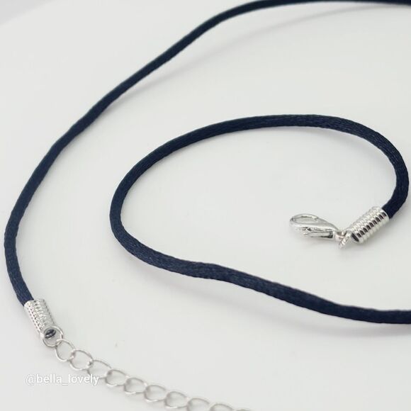 🏖 Satin Silk Necklace Cord with Lobster Clasp and Extension Chain - Picture 3 of 4